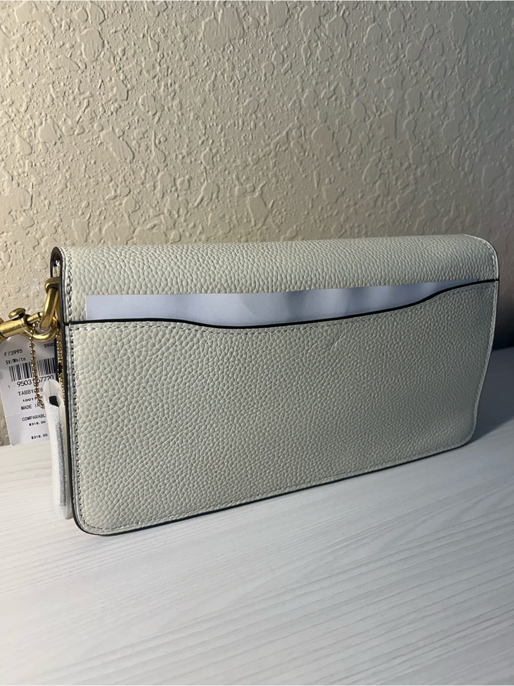 Coach Chalk Tabby 26 Pebbled Leather Crossbody with Brass C Accent - Picture 5 of 9